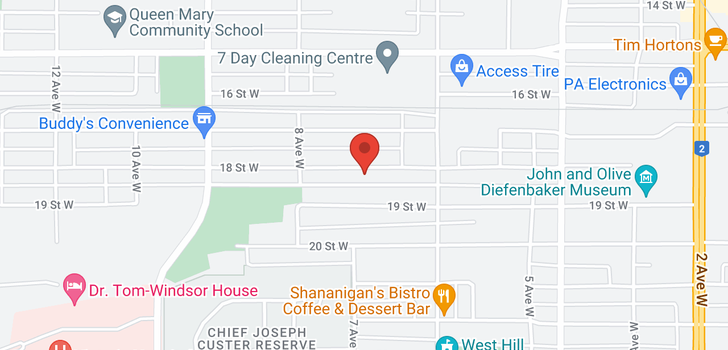 map of 693 18th ST W